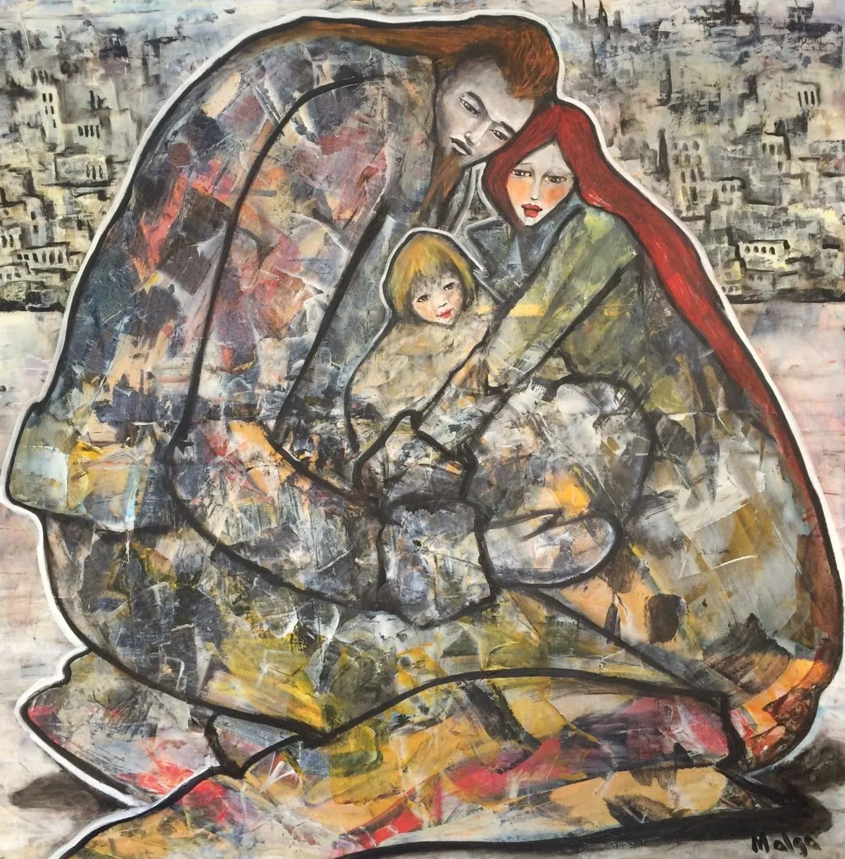 L'exil, œuvre de Malga Art