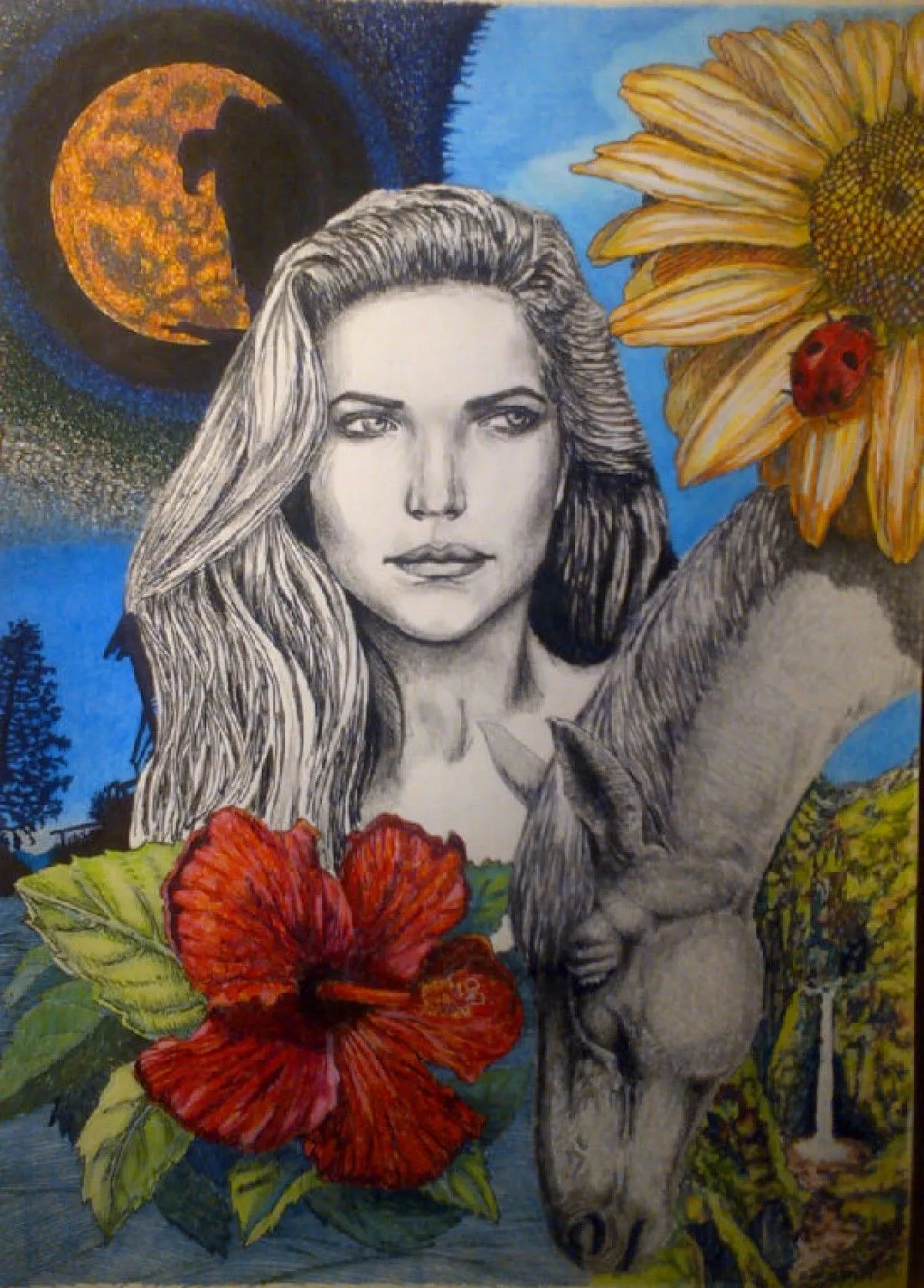 Lady bug, artwork by Kenneth Baker