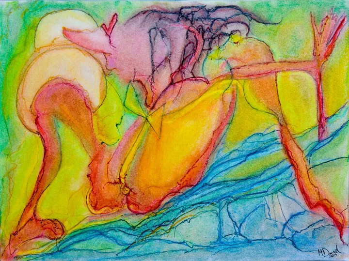 la pose, œuvre de Michel David