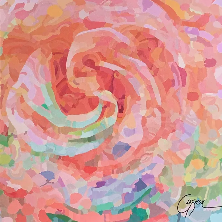 Rose merveille, artwork by Lynda Gagnon