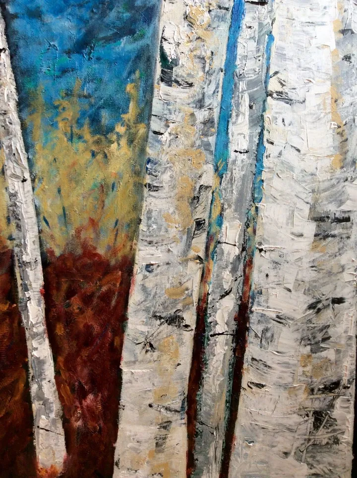 Whispering forest- La forêt qui chuchote, artwork by Denise Bloomfield