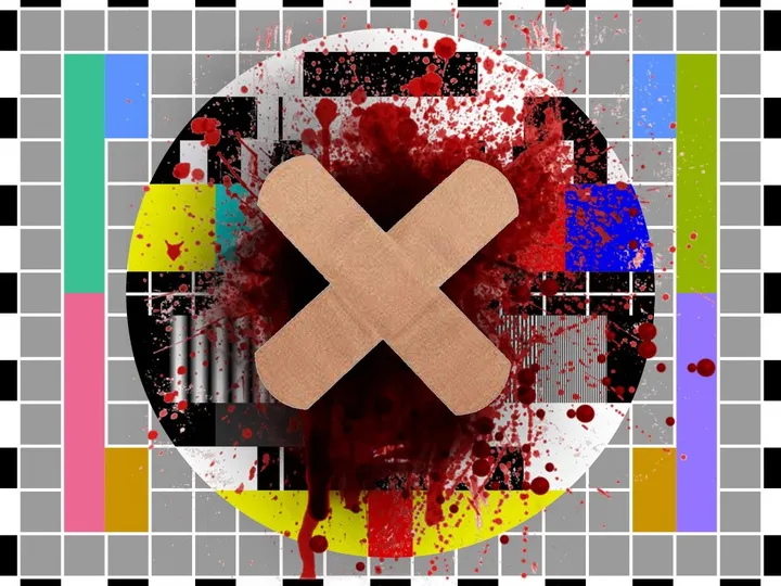 TV injury 1, œuvre de P N