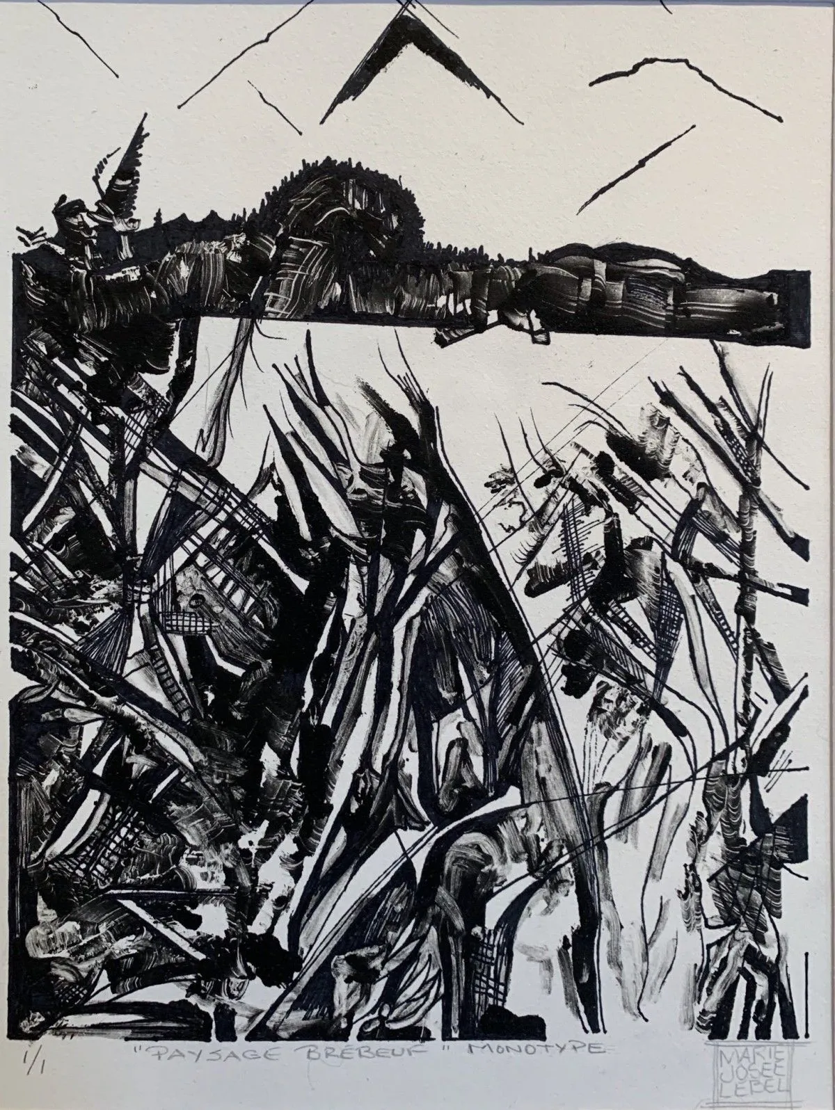 Paysage, chemin le Tour du Carré, Brébeuf, artwork by Mjlebel Artiste