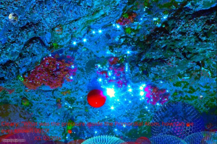 Cleary: "What was the pressure inside the Primordial Atom?", œuvre de John Charles Cleary
