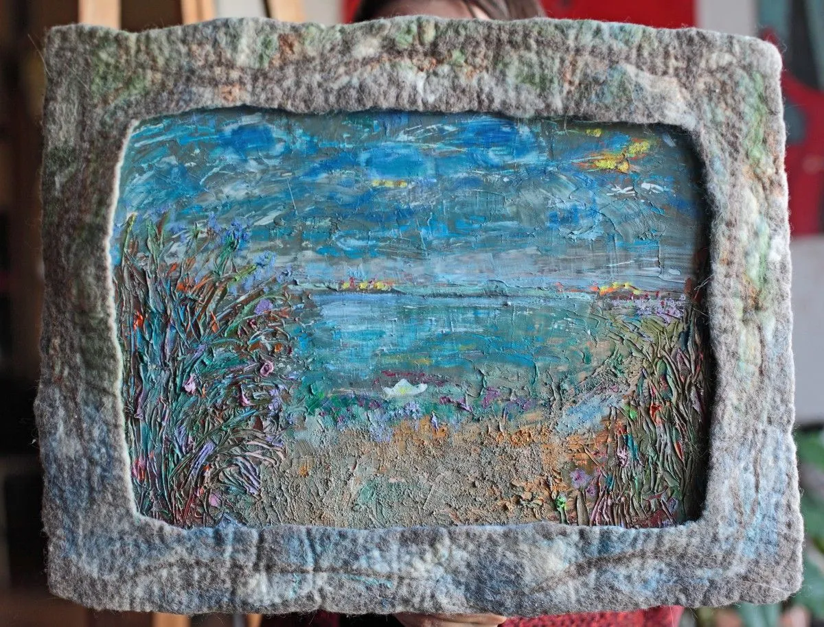 SPRING AT "LADOGA" LAKE, artwork by Polina Kudelkina