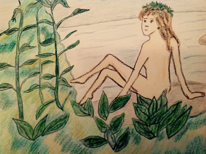 La fille des îles, artwork by Céline Marcoux