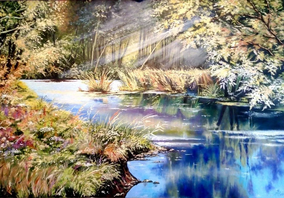 "Morning on the pond", artwork by Valentina Lipkevichus