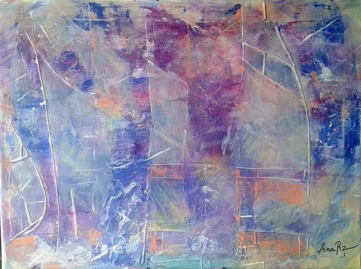 Purple depth, artwork by Ana Maria Rodriguez