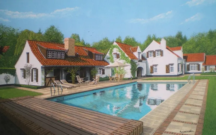 A House in Bruges, artwork by Thierry Traccoën