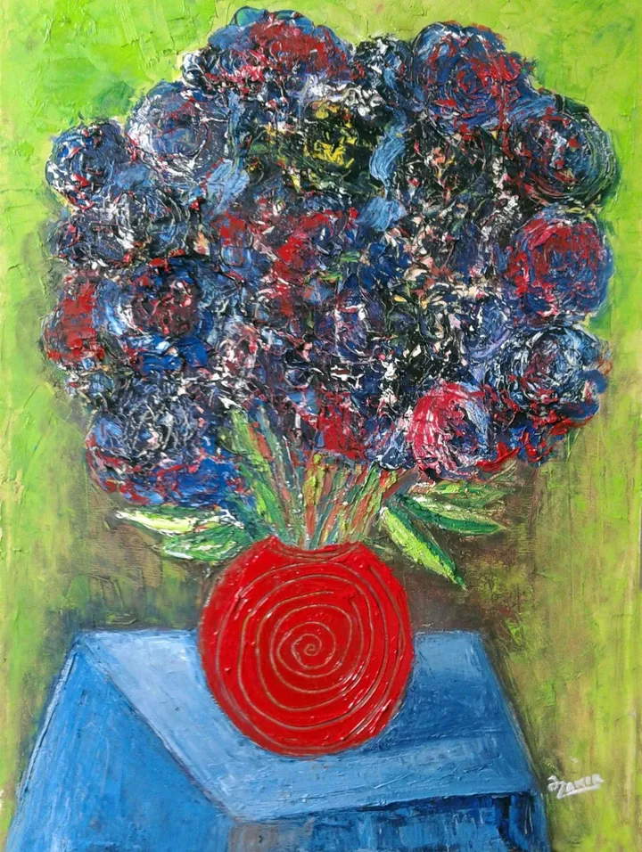 Red pitcher, artwork by ZAKIR AHMEDOV