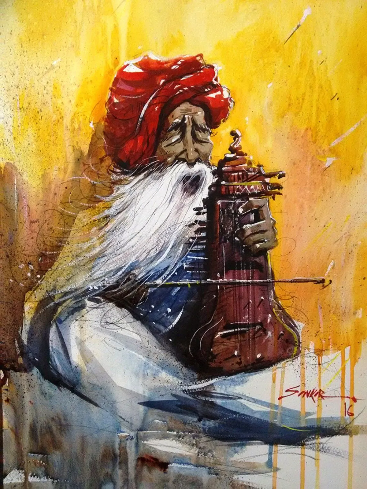 Rajasthani folk art, artwork by Sankar Thakur
