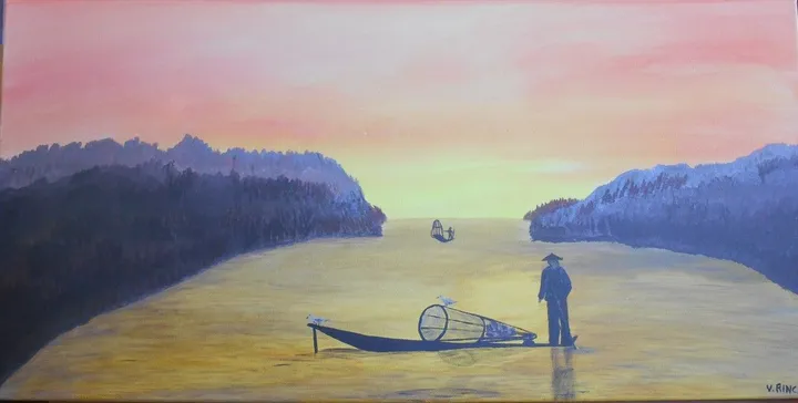 Jour de pêche, artwork by Viviane RINCK
