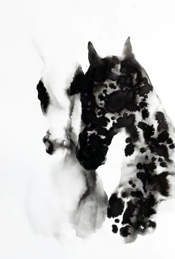 Black&white couple, artwork by marija colic
