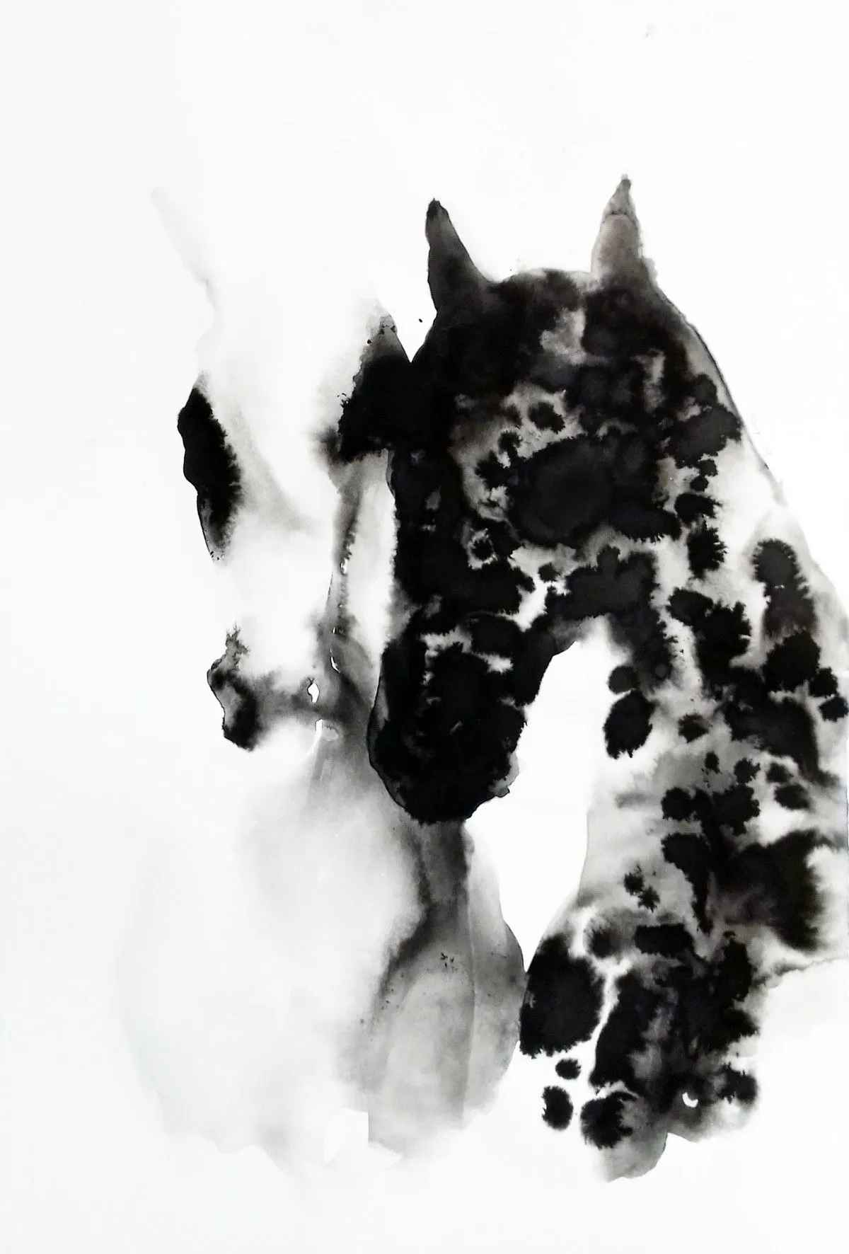 Black&white couple, artwork by marija colic
