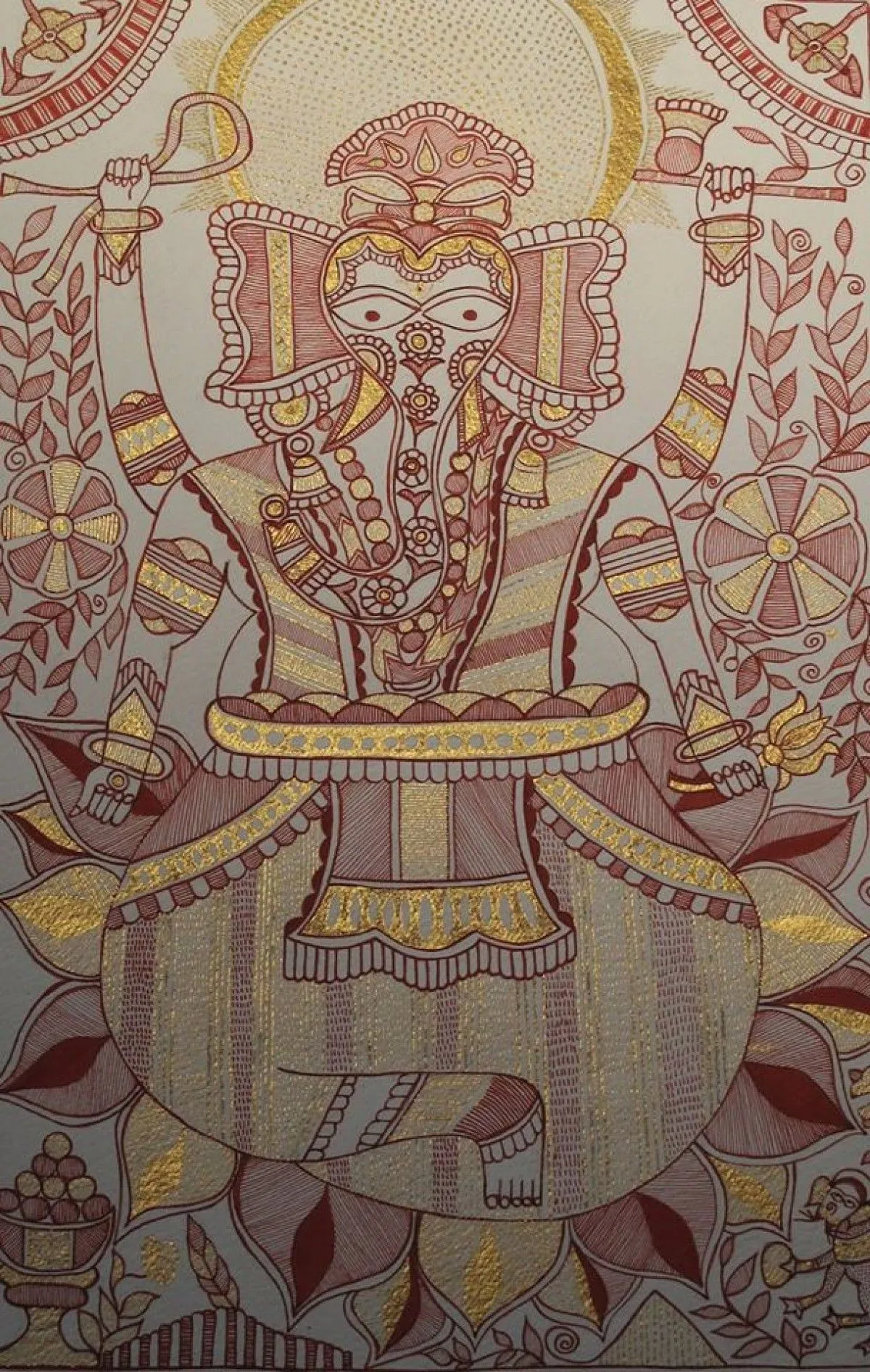 Golden Ganesh, artwork by Mariya Arangelova