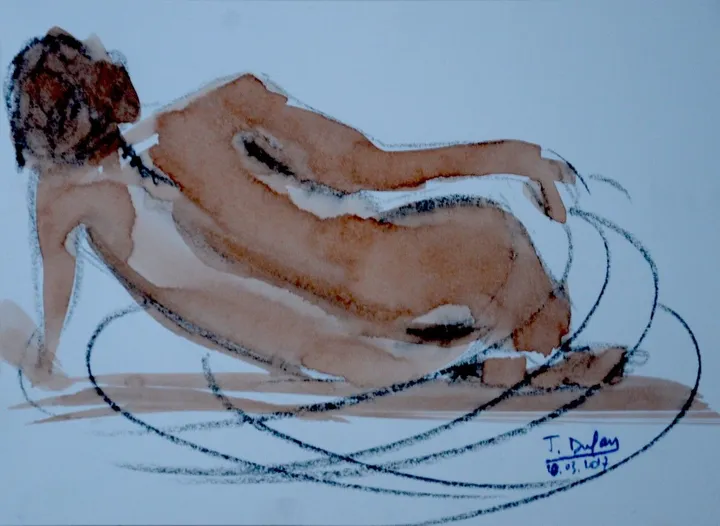 Nu à la spirale 02, artwork by Jérôme Dufay