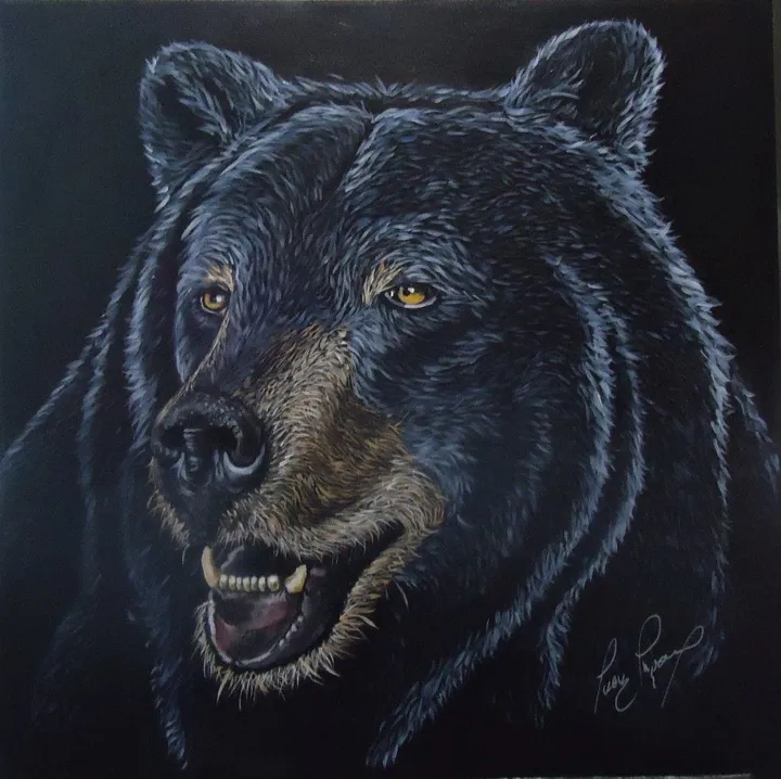 Canadian Black Bear, œuvre de Lucie Theroux