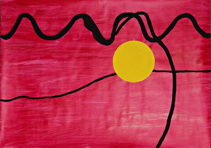Black sun I, artwork by Zazulete Anuca Romanta Ion