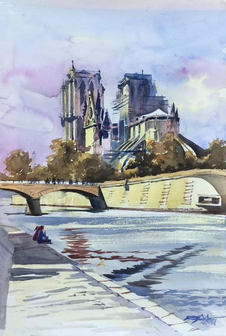 N°507 Notre-Dame de Paris, artwork by Alexandre DUMITRESCU