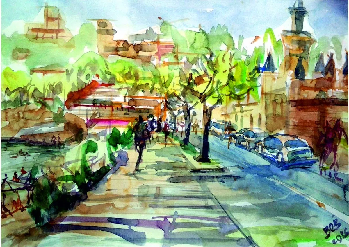 Costa Brava Spain, artwork by Akpan Usoroh