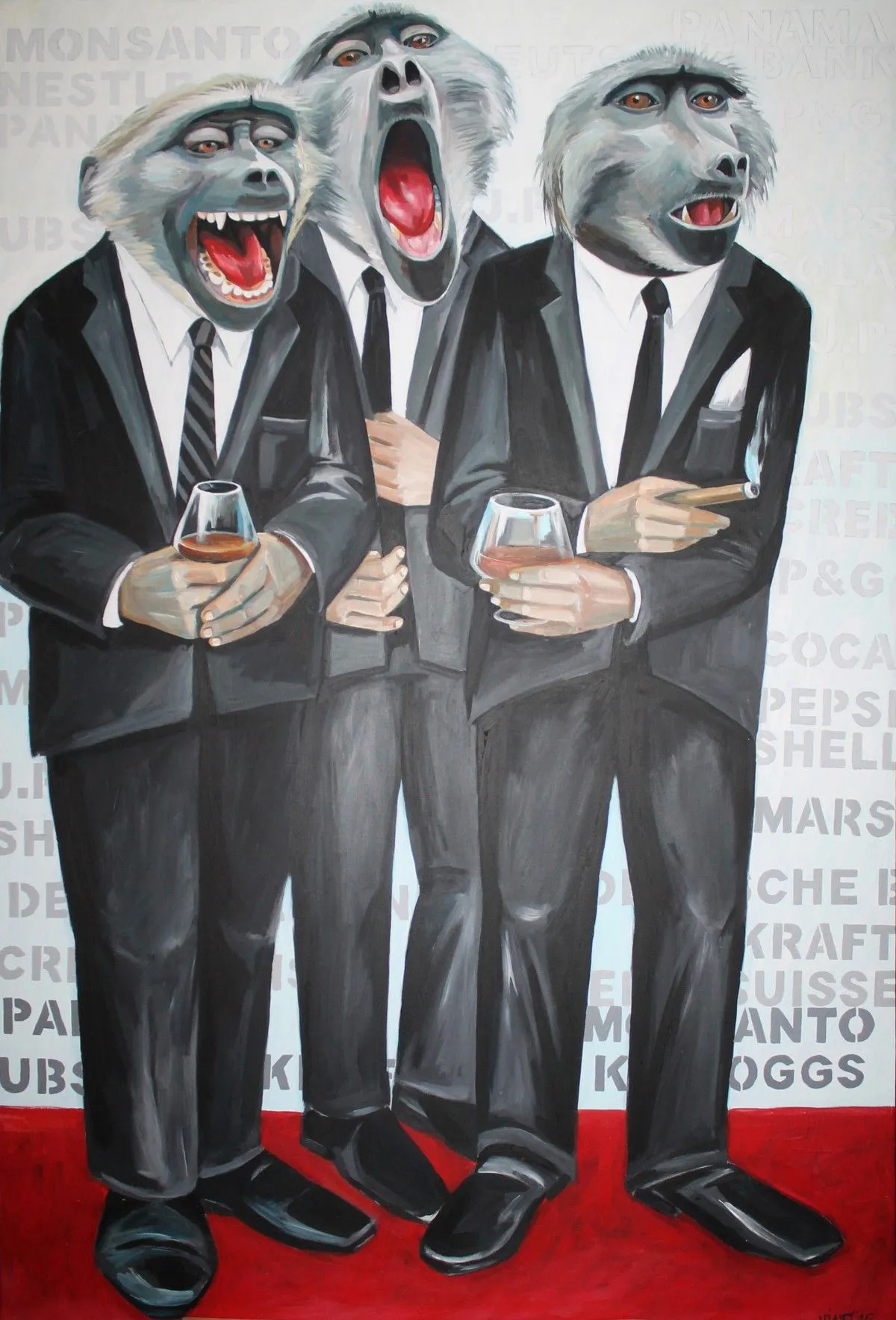 "relentless greed", artwork by Violeta Vollmer