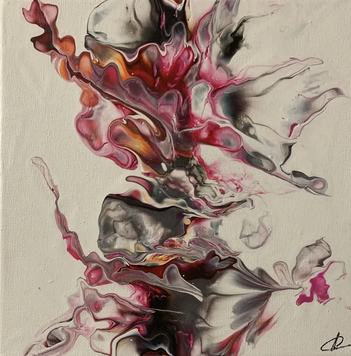 Harmonie rose, artwork by Anne Cellier