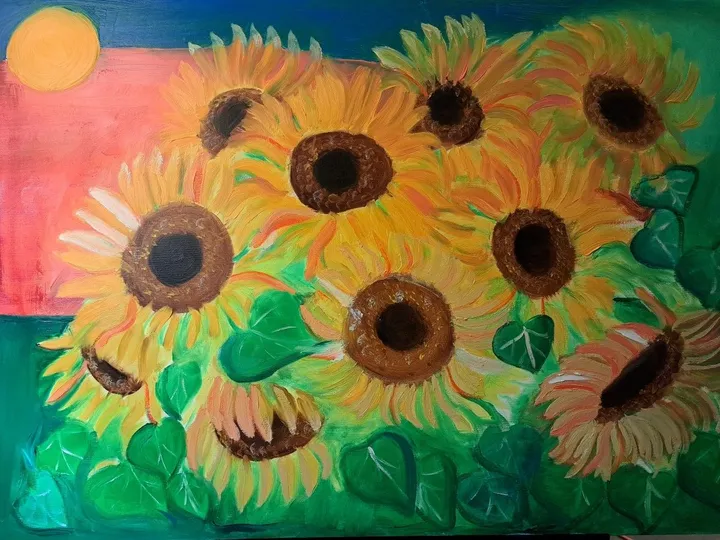 Súnnyflowers, artwork by Ligia Moya