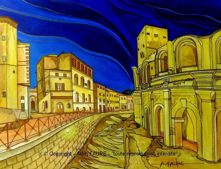ARLES EN SOMMEIL, artwork by Alain FAURE