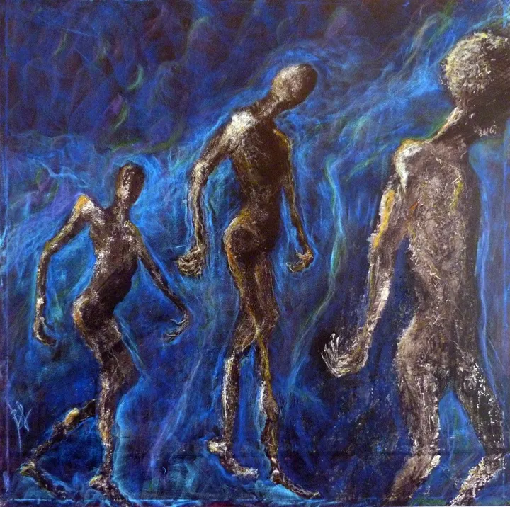 Créatures en marche, artwork by Béatrice Lebrun
