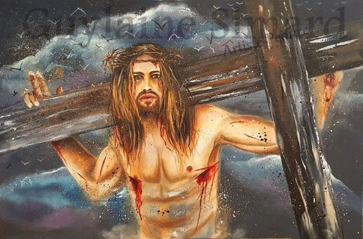 Crois, je porte ta croix ( Believe, I carry your cross), œuvre de Guylaine Simard