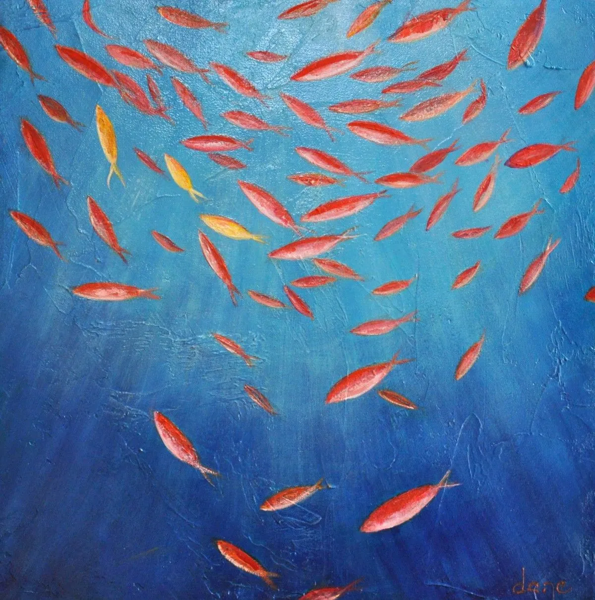 Les poissons rouges, artwork by Galerie Arnaud