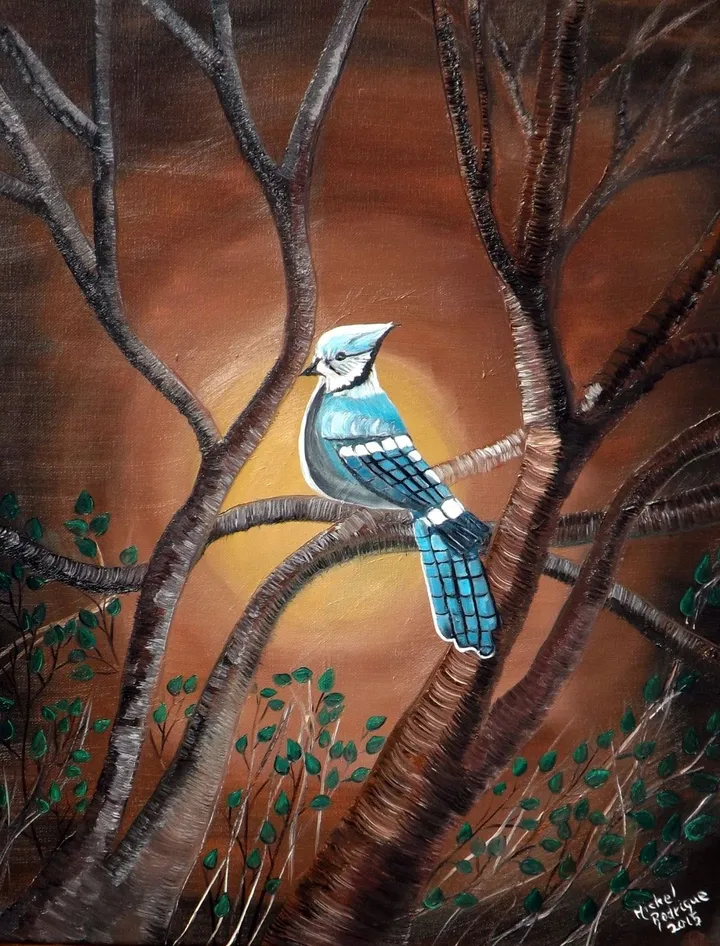 Le geai bleu, artwork by MICHEL JOSEPH RODRIGUE