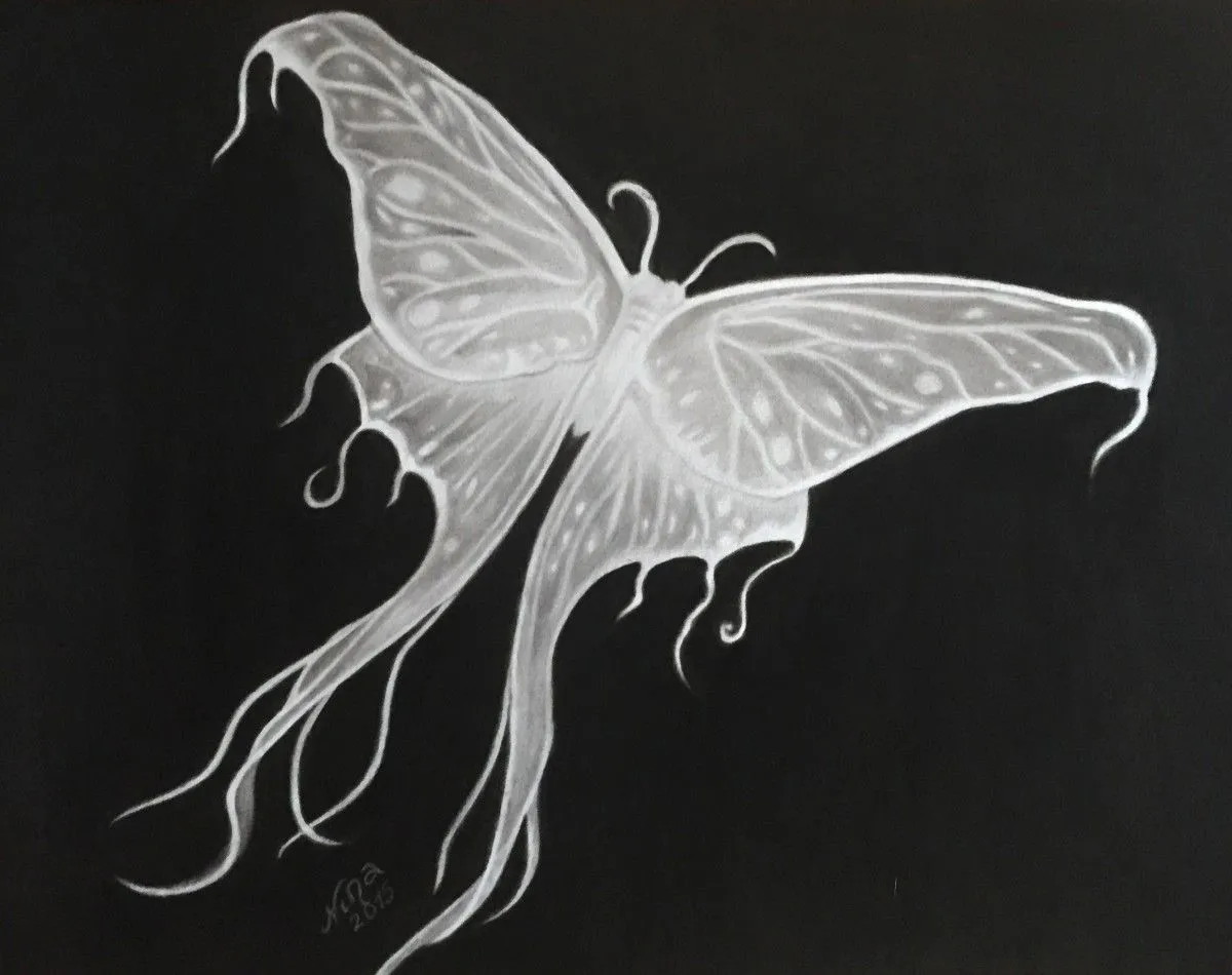 De chrysalide à papillon, artwork by Nina (Nadine Pillet)