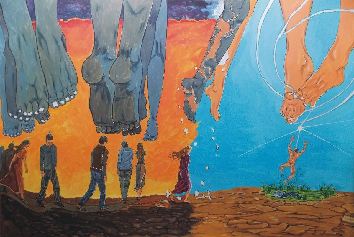Re connection, artwork by Lazaro Hurtado