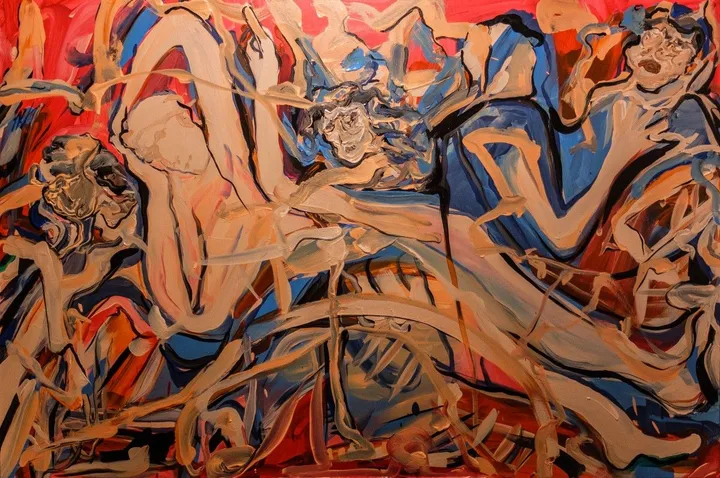 Le penseur., artwork by Charaf El Ghernati