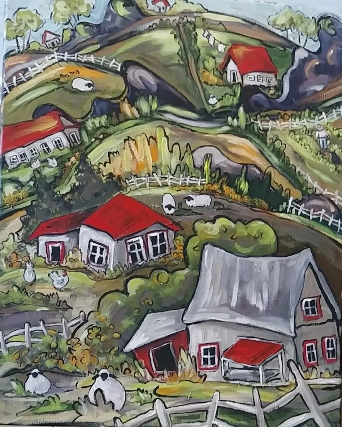 Paisible journée, artwork by Claudette Roy