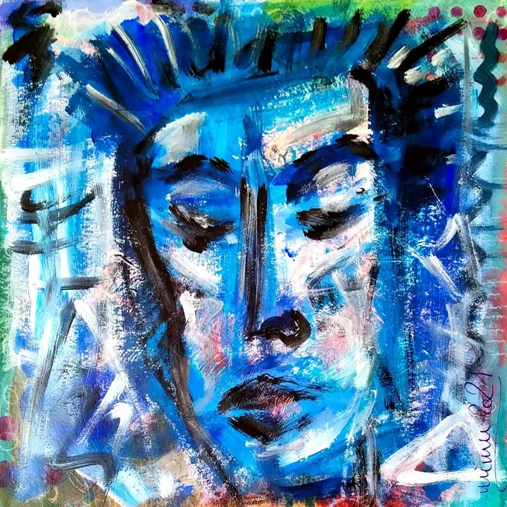 Blue Portrait, œuvre de mimulux patricia no