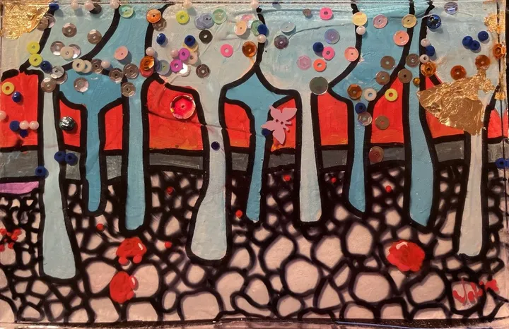 L'arrivée des crabes rouges 2, œuvre de laurent valere