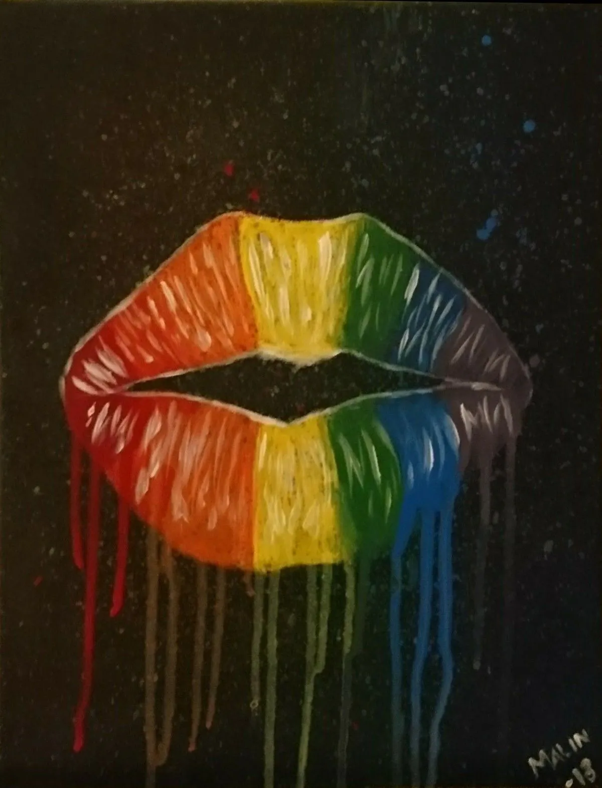 Rainbow lips, œuvre de Malin Johansson