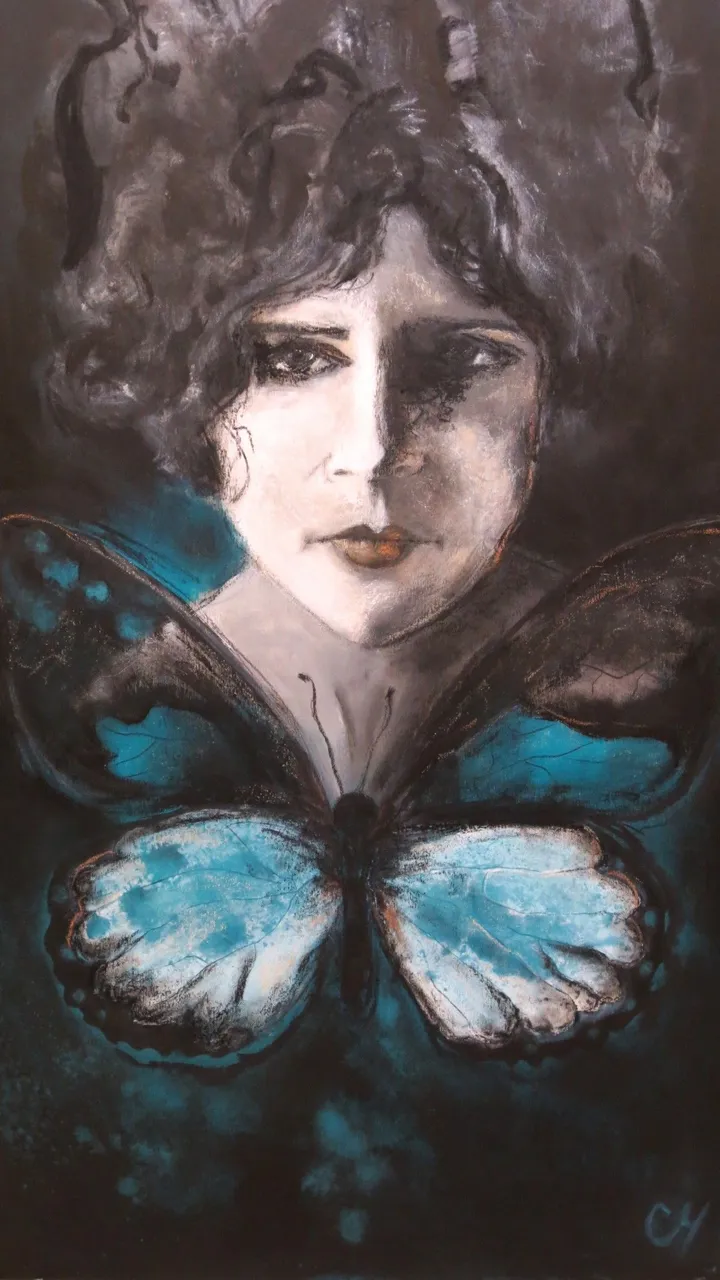 Yvonne au noeud papillon, œuvre de Christyne Proulx