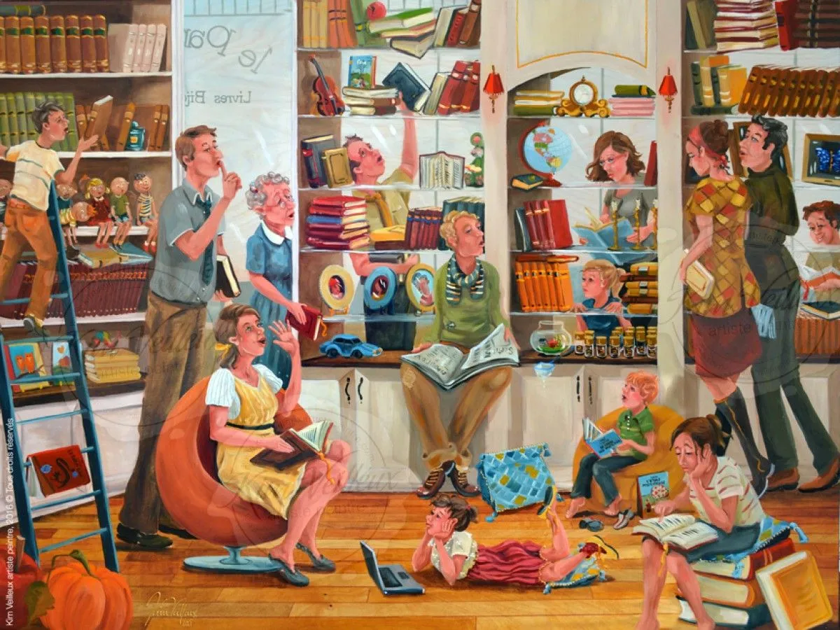La raconteuse d'histoires, artwork by Kim Veilleux