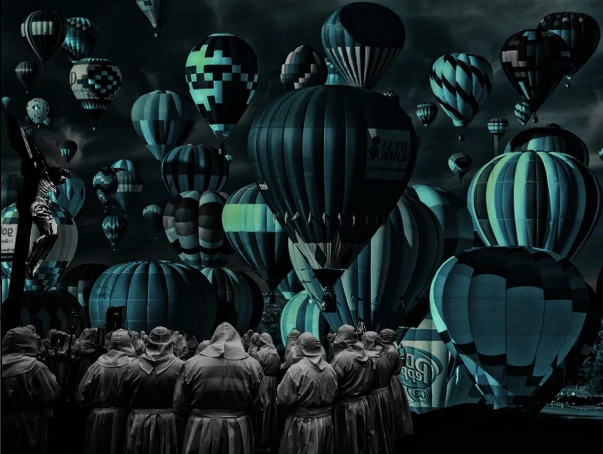 slip away a while Into the phosphorescent blue, artwork by Cornel Gingarasu