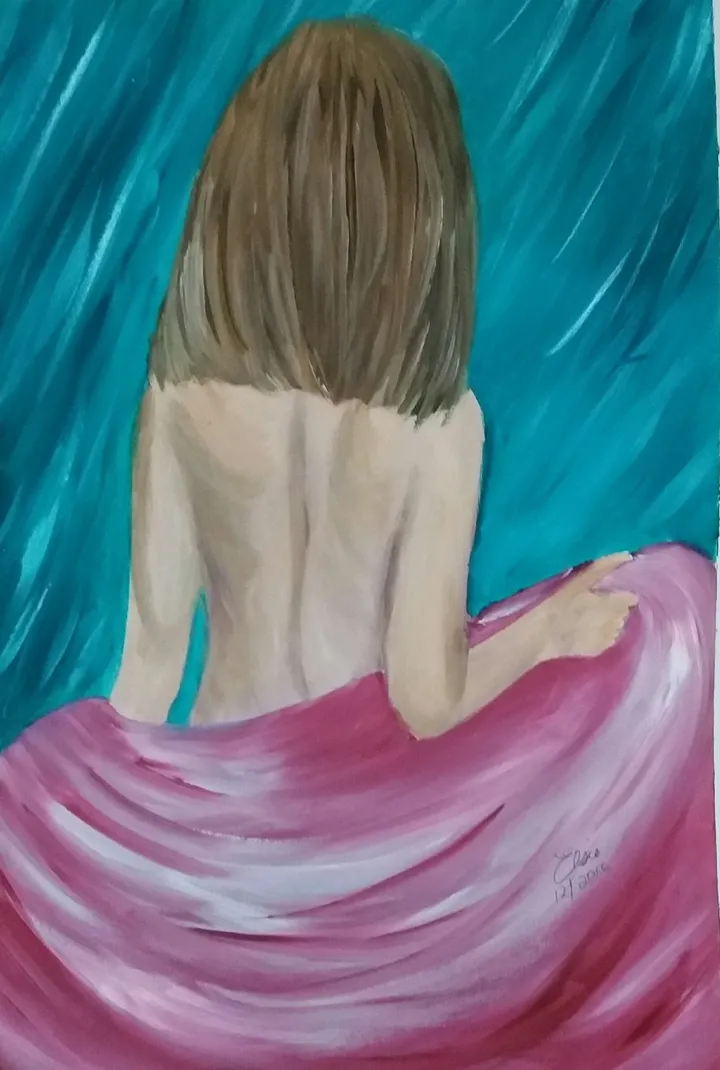 Lady in pink, artwork by Elsie Brummer