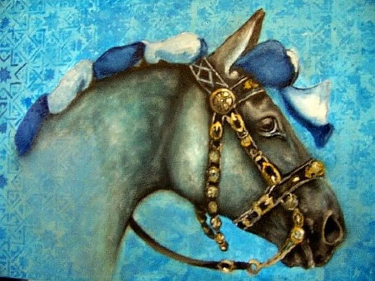 Cheval barbe, artwork by Art Addi