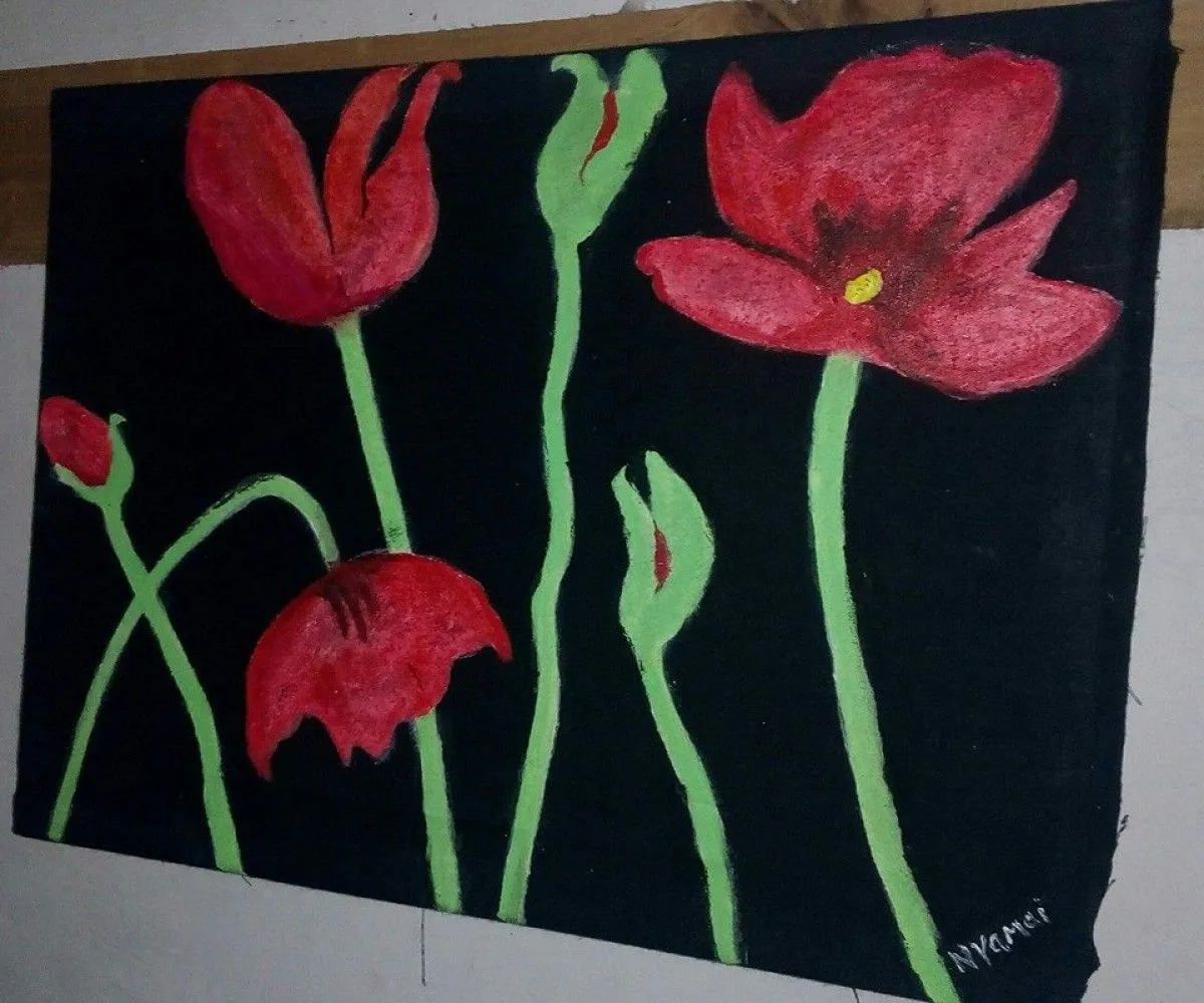 Cool Flowers, artwork by Nicholas Nyamai