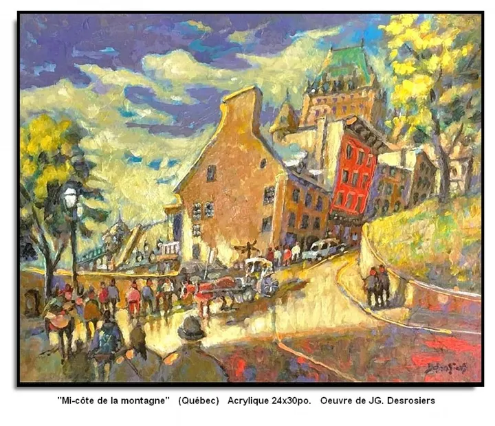 Mi-côté de la montagne, œuvre de Jean-Guy Desrosiers