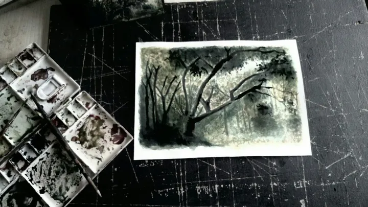 landscape, œuvre de sujit maharjan