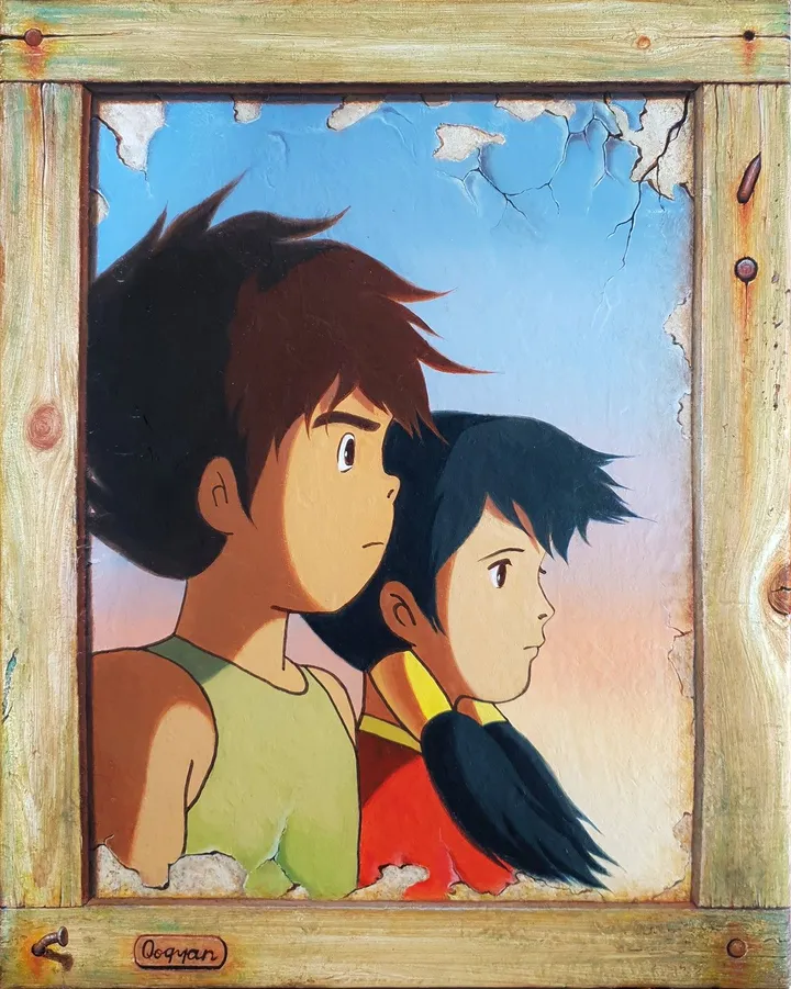 Conan et Lana, œuvre de Mahmoud Qoqyan
