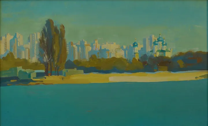 Kyiv. Troeschina, œuvre de Victor Onyshchenko