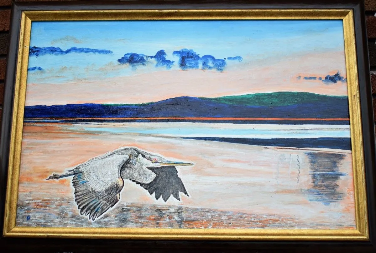 Héron New Richmond, artwork by Denis Roucau